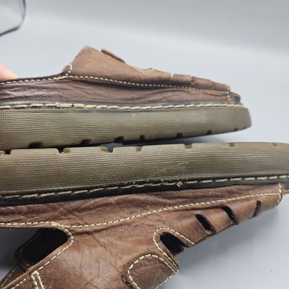 Vintage Leather Fishermen Chunky Sandals Women's 9.5 Mens 8 Y2K 90s Made Spain - Picture 6 of 15